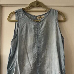 Anthropologie Chambray Sleeveless Shirt